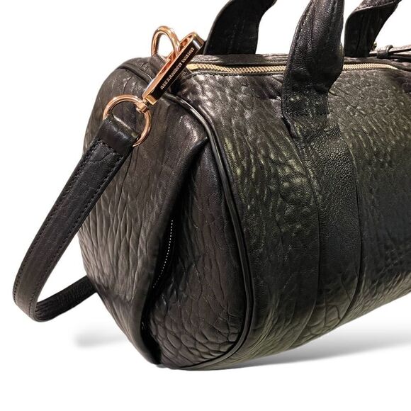 ❤️SOLD❤️ALEXANDER WANG Pebbled Lambskin Rockie & Rose Gold Hardware Crossbody - Picture 10 of 15